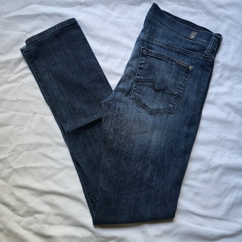 7 For All Mankind Roxanne Slim Skinny Jeans Size 28 Medium Wash